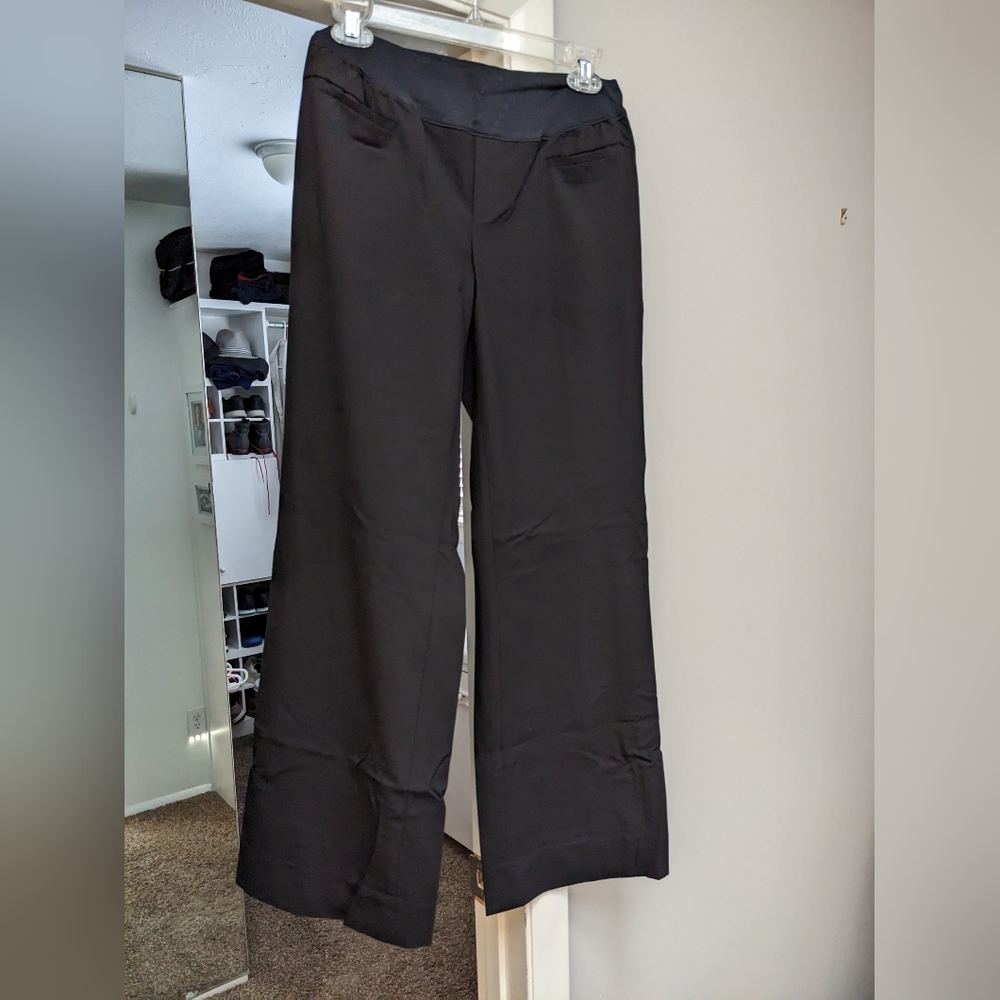 EUC Lot of 2 - Gap Maternity Black Modern Boot Trousers, size 8